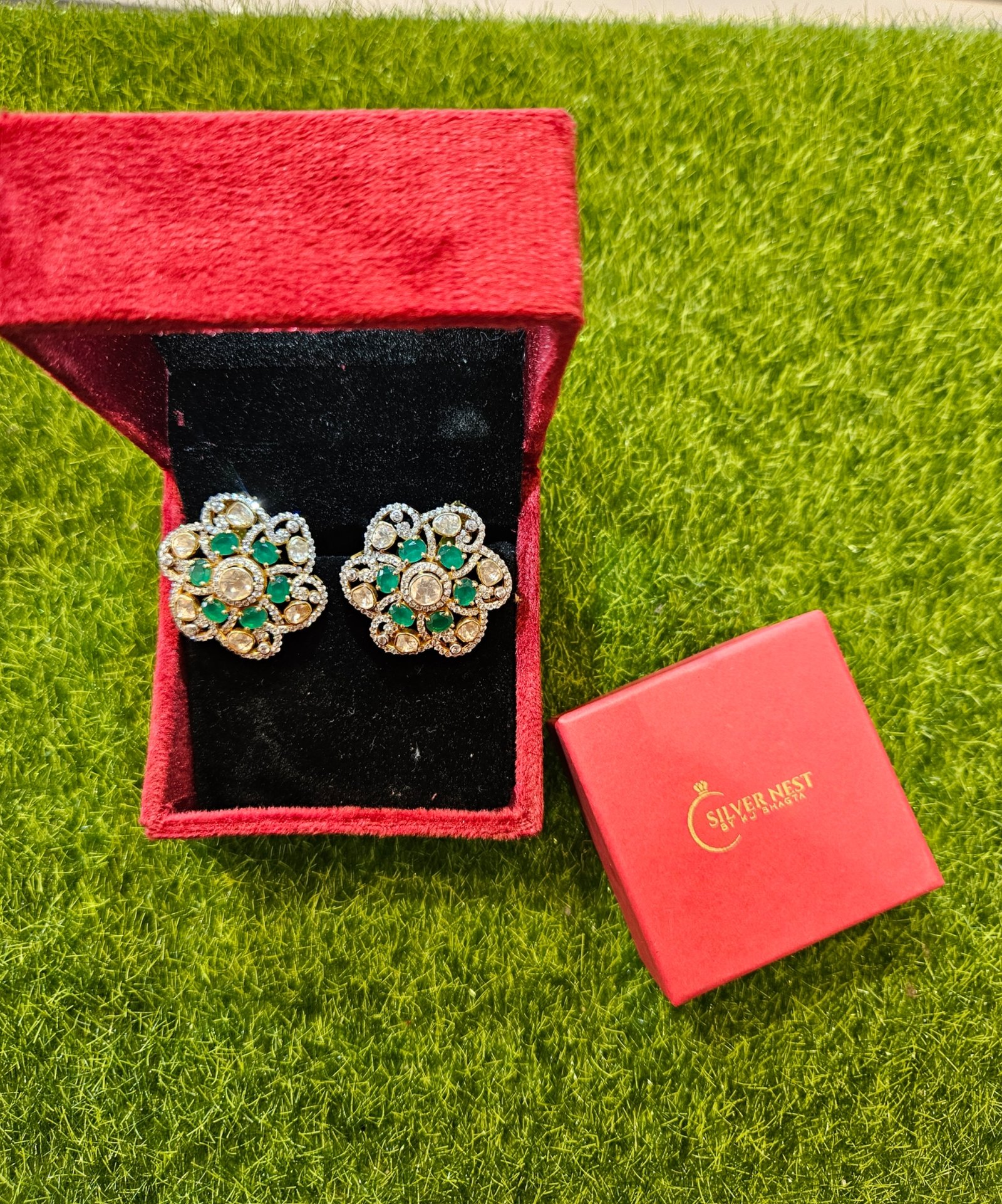 Silver gold plated earrings (hanging)