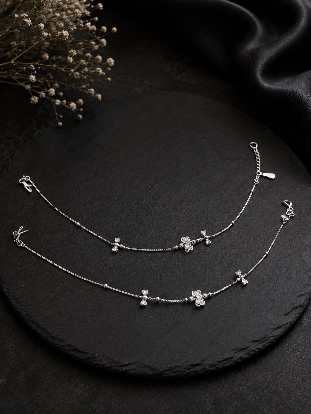 Silver anklets