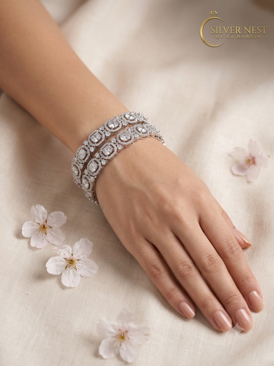 Silver bangles